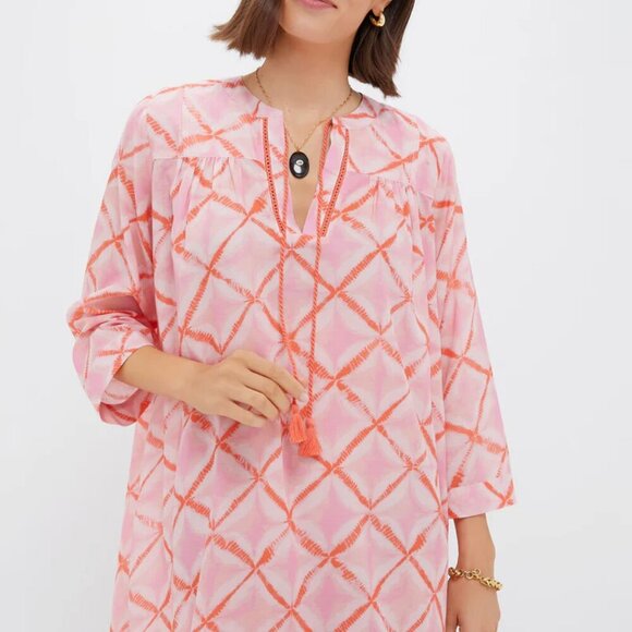 Tuckernuck Cover-up / Mini Dress - NWT! Pink & Coral - Picture 2 of 5